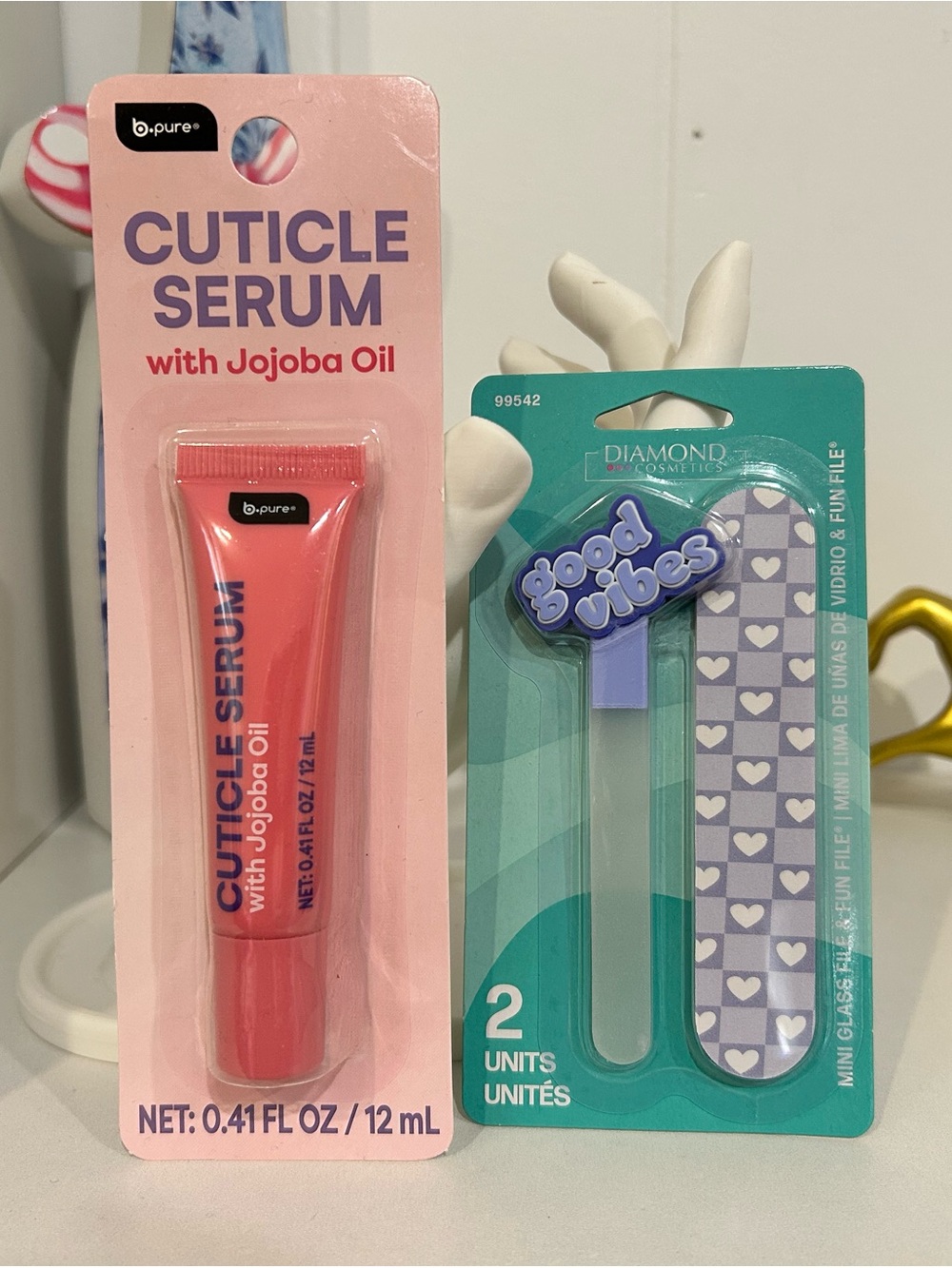 Cuticle Serum Tube with Jojoba Oil and Nail File Set